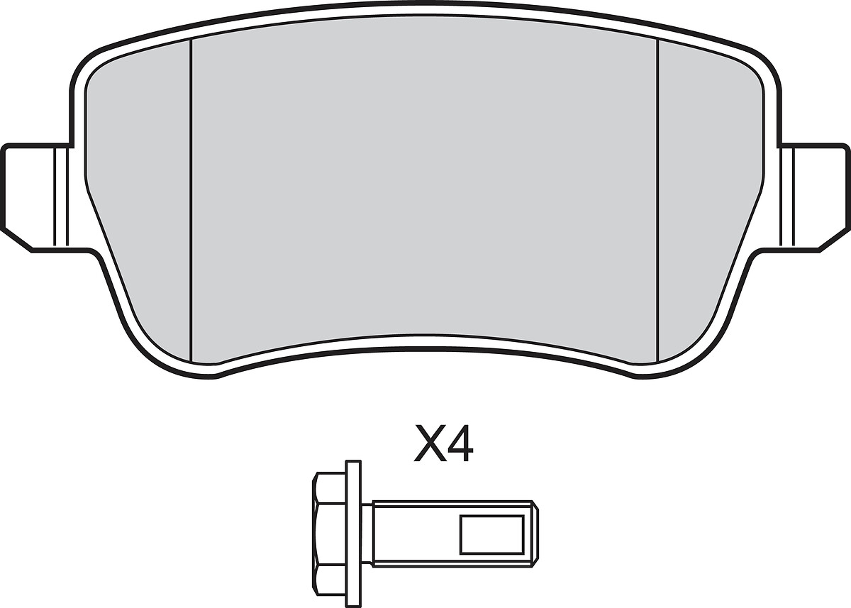 Jeu de 4 plaquettes de frein VALEO ref. 302816